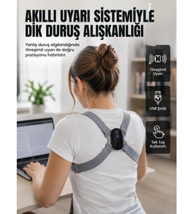 Akıllı Dik Duruş Düzeltici Titreşim Uyarılı Şarjlı Destek Cihazı