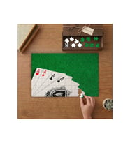 Dört As- Poker- Casino Tasarımı 240 parça Ahşap Puzzle Ahşap Kutuda MP00531