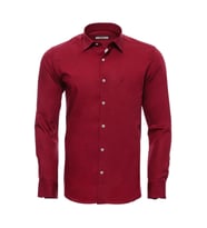 Desensiz Slim Fit Bordo Kırmızı Erkek Gömlek - Wessi