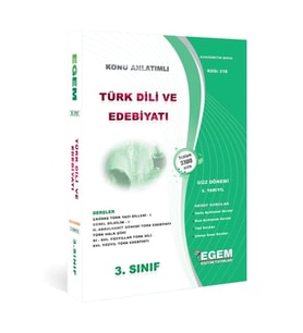Egem Eğitim Yayınları Aöf Türkdili Ve Edebiyatı 3.sınıf 5.dönem Güz Dönemi Konu Anlatımlı Soru Bankası (Çok Renkli)