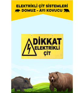 ATLAS ELEKTRİKLİ ÇİT UYARI LEVHASI 10 ADET