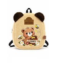 İsme Özel Ayıcık Figürlü Peluş Çocuk Sırt Çantası Kulaklı Anaokulu Kreş Çantası Unisex 0-8 Yaş