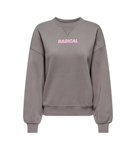Only ONLSOFIA L/S WORD O-NECK SWT Gri Kadın Sweatshirt 15329876