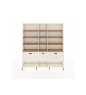 Arges Dolap 12 Raflı 6 Çekmeceli  220x30x243 Aytaşı-Çam/Aytaşı