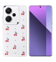 Coverzone Xiaomi Redmi Note 13 Pro Plus 5G ile uyumlu K?l?f Airbag K�?eli 2mm Kamera �?k?nt? Korumal? Simli ?effaf Bask?l? Z-Kutup Kapak Kiraz