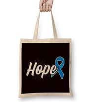 Hope Child Abuse Prevention Month Blue Ribbon Awareness Bez Çanta Uzun Saplı