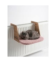 Peluş Kedi Yatağı, Radyatör Üstü, 45x29 cm, 20 kg Taşıma, Yumuşak Pembe