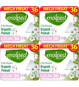 Molped Pure&Soft Hijyenik Ped Uzun 144 (4PK*36) Adet Mega Pk