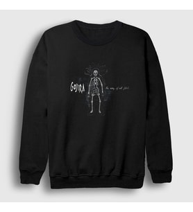 Presmono Unisex Siyah Flesh Gojira Sweatshirt 291937tt