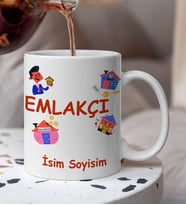 Emlakçı Özel Tasarım Kupaa Bardakk