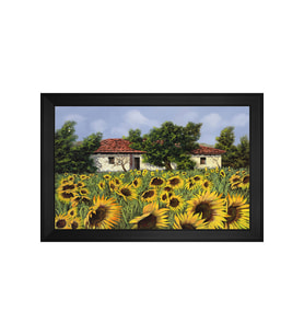Manzara Temalı Kanvas Tablo 80 x 110 cm Siyah Çerçeve