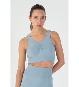 Maraton SlimFit Kadın Düz Yaka  Mavi Bra