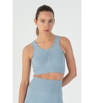 Maraton SlimFit Kadın Düz Yaka  Mavi Bra