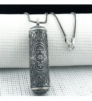 Silindir 925 Ayar Cevşen Muska Kabı Kolye (Gümüş)