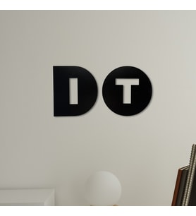 Ahşap Duvar Dekoru Do It Yazılı 40x25 cm Siyah Motive Edici Ofis Çalışma Odası Modern Tasarım (E.Siyah)
