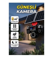 4G SIM Kartlı 4 Kameralı Güneş Enerjili Akıllı Güvenlik Kamerası Sistemi