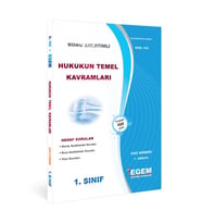 Egem Yayınları AÖF 1. Sınıf Hukukun Temel Kavramları Güz Dönemi 1. Yarıyıl Konu Anlatımlı Soru Bankası (Çok Renkli)
