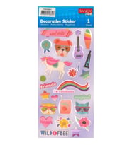 TANEX KIDS TNX-25804 DEKOTARİF ETİKETLER - KABARTMALI GÖKKUŞAĞI - 1 ADET