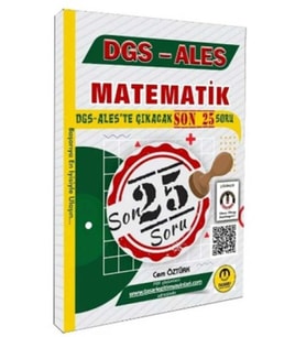 Tasarı DGS ALES Matematik Son 25 Çıkacak Soru Bankası