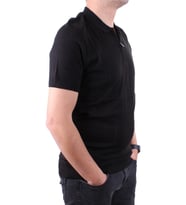 Dagoster DMG23-511228 Siyah Günlük Fermuarlı Polo Yaka Erkek Tişört