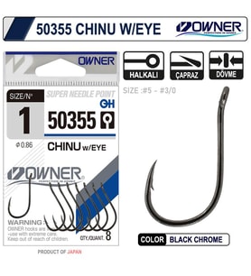 Owner 50355 Chinu W/ Eye Gun Black İğne No: 2/0