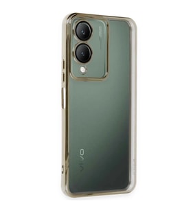 Vivo Y17s Kılıf Razer Lensli Silikon - Gold