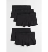 Erkek Boxer 5'li Paketler %95 Pamuk - Premium Collection (Siyah)