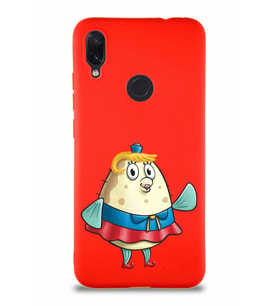 Xiaomi Redmi Note 7 Soft Premier Kapak Bayan Puff Tasarımlı Silikon Kılıf - Kırmızı (Şeffaf)