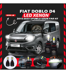 Fiat Doblo D4 2015-2023 Uzun Far Uyumlu Şimşek Etkili Led Xenon Light Series H7