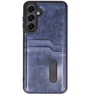 Galaxy S24 FE Kılıf Sara Kartvizitli Deri Kılıf - Lacivert