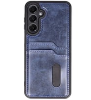 Galaxy S24 FE Kılıf Sara Kartvizitli Deri Kılıf - Lacivert