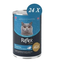 Reflex Plus Jöle İçinde Et Parçacıklı Alabalıklı ve Ton Balıklı Yetişkin Kedi Ko (Siyah)
