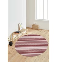 Dijital Baskılı Kaymaz Taban Yıkanabilir Yuvarlak Salon Halısı Koridor Halısı Paspas NDY-HT-1003 (Bordo)