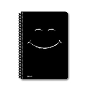 PAPİRÜS  BLACK SERT KAPAK SPİRALLİ 16X23 120YP. KARELİ DEFTER