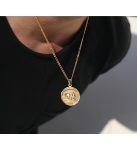 Memento Mori Has Altın Kaplama Gümüş Kolye