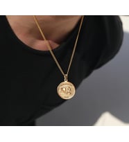 Memento Mori Has Altın Kaplama Gümüş Kolye