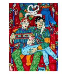 Muhabbet Kuşları Tablo Ahşap Poster Dekoratif