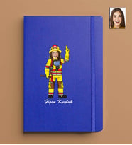Kişiye Özel Kadın Model 13x21 Mavi Defter-33