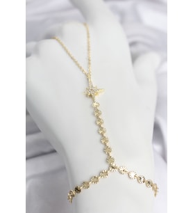 Gold Renk Pirinç Kutup Yıldızı Zirkon Taşlı Şahmeran
