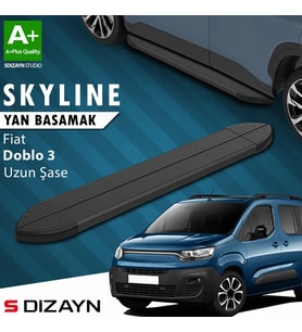 Fiat Doblo 3 Uzun Şase Skyline Siyah Yan Basamak 213 Cm 2023 Üzeri A+ Kalite