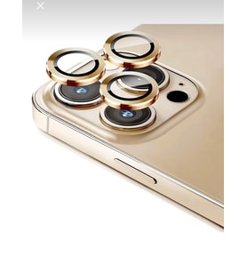Iphone 13 Pro -13 Pro Max 3d Uyumlu Metal Çerçeveli Kamera Lens Koruyucu-gold