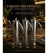 NUMAX 304 Lüks Paslanmaz Çelik Yağdanlık-Demlik 700 ML 1-2-3 ADET ,Ateşe Uygun & Şık Sofra & Mutfak Kullanımı