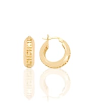 Gümüş altın yaldızlı özel işçilikli, artuklu modeli füzyon halka küpe SGTL12544GOLD