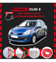 Renault Clio 3 Oto Araç Kapı Koruma Fitili 5metre Parlak Kırmızı Renk