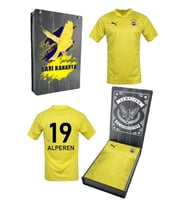 Fenerbahçe Orijinal A Takım Futbolcu Antrenman  Kişiye Özel T-Shirt Ahşap Kutulu (Sarı)