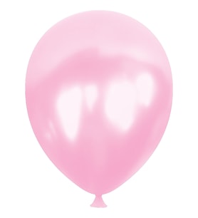 12" Metalik Balon 8 Adet - Açık Pembe