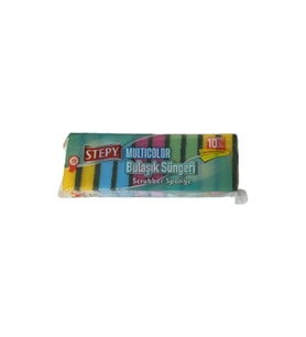 STEPY RENGARENK DZ BULAŞIK SÜNGERİ 10 LU