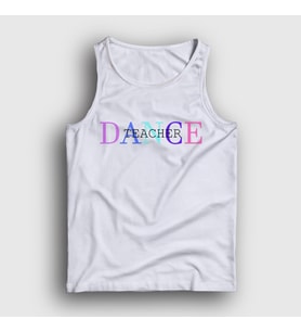 Presmono Unisex Beyaz Dance Teacher Hediye Dans Hocası Atlet 507668tt (Beyaz)