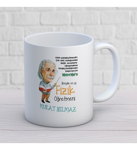 Kişiye Özel Meslek Fizik Öğretmeni Hediyelik Kupa Bardak