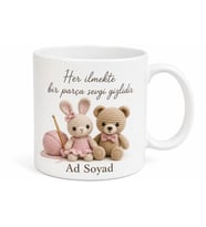 Amigurumi Yapanlara Özel Tığ İşi Sevimli Oyuncak Temalı Baskılı Kupa Bardak Hediye